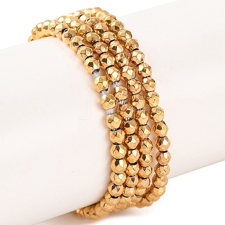 Electroplated Synthetic Non-magnetic Hematite Beads Strands G-H027-B01-01-1
