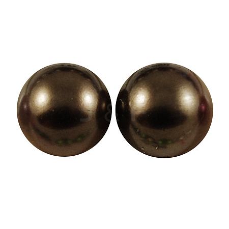 ABS Plastic Imitation Pearl Cabochons SACR-S738-10mm-Z46-1