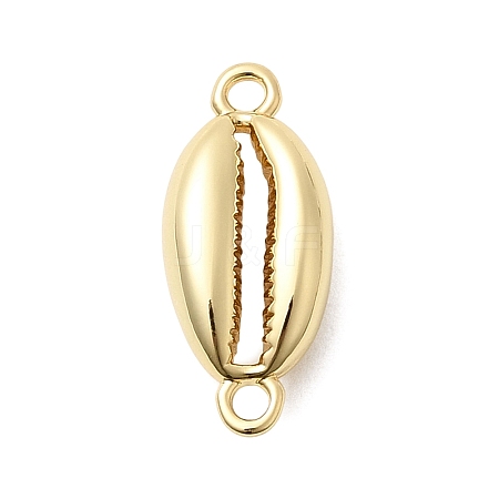 Brass Shell Shape Connector Charms KK-H529-11G-1