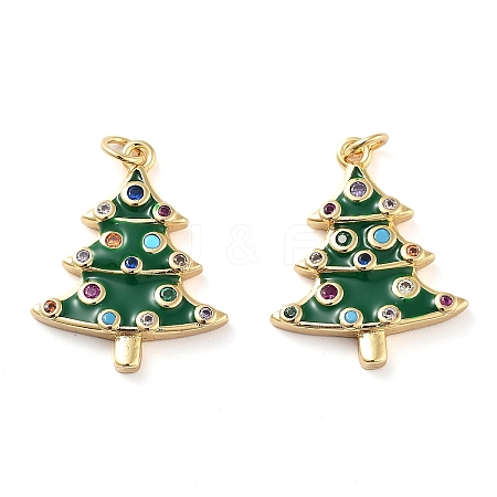 Christmas Theme Rack Plating Brass Pendants KK-M280-11B-G-1