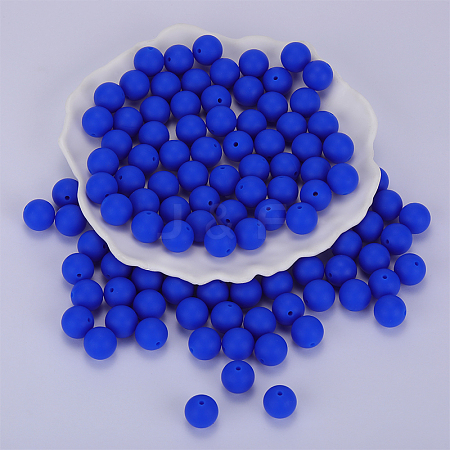 Round Silicone Focal Beads SI-JX0046A-92-1