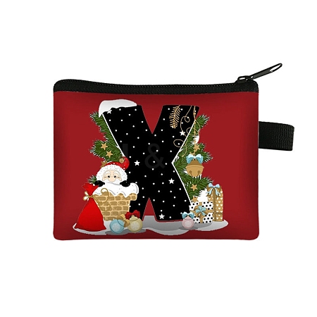 Christmat Letter Printed Polyester Wallets with Zipper PW-WGB27ED-18-1