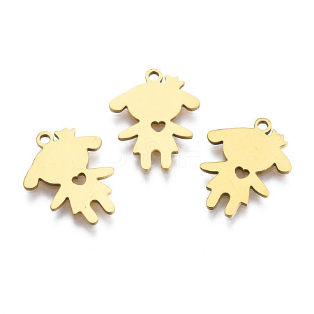 Ion Plating(IP) 201 Stainless Steel Pendants STAS-T044-270G-1