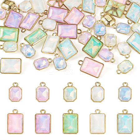 40Pcs 10 Styles Glass Charms GLAA-TA0003-63-1