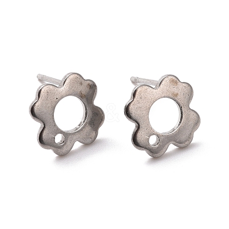 Non-Tarnish 201 Stainless Steel Stud Earring Findings STAS-K241-07P-1