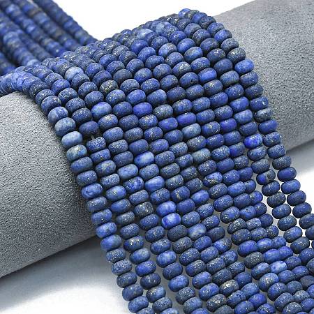 Dyed Natural Lapis Lazuli Beads Strands G-P575-A46-6x4mm-02-1