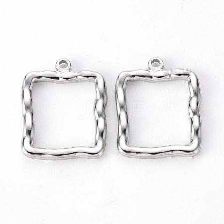 Non-Tarnish 304 Stainless Steel Open Back Bezel Pendants X-STAS-T052-24P-1