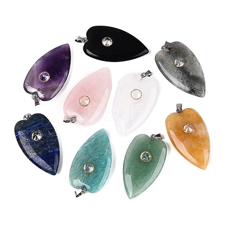 Natural Mixed Gemstone Pendants G-Q601-47-1