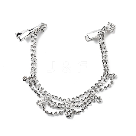 Alloy Rhinestone Hair Chain OHAR-M044-02D-S-1