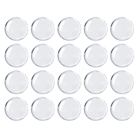 20Pcs Transparent Glass Cabochons GGLA-FH0001-05-1
