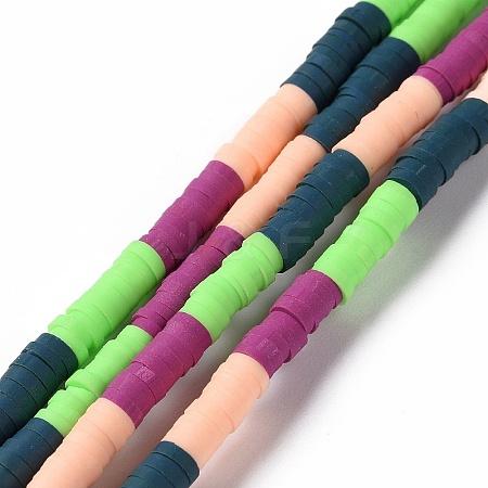 Handmade Polymer Clay Bead Strands CLAY-C003-05C-1