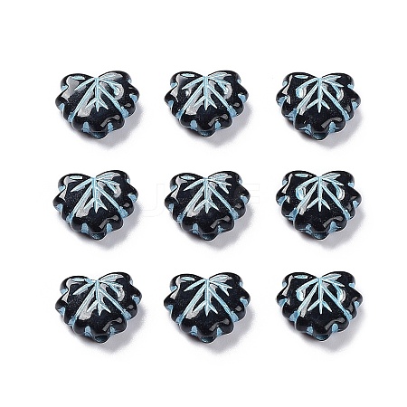 Black Opaque Acrylic Beads OACR-G016-34A-1