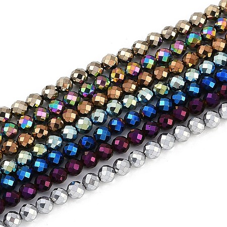 Electroplated Synthetic Non-magnetic Hematite Beads Strands G-H072-B01-01-1