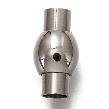 Tarnish Resistant 304 Stainless Steel Magnetic Clasps with Glue-in Ends STAS-L254-001B-P-1