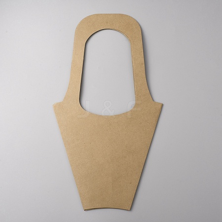 Portable Kraft Paper Flower Gift Bags ABAG-WH0038-30A-1