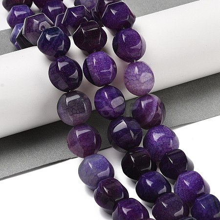 Dyed Natural Agate Beads Strands G-H087-E01-01D-1