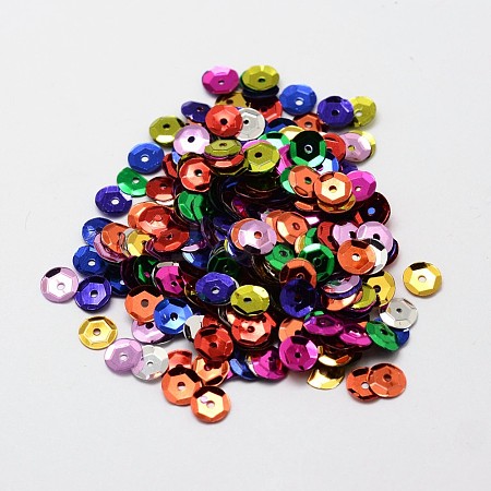 Plastic Paillette Beads PVC-A001-6mm-M-1