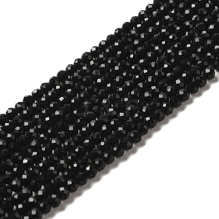 Natural Black Onyx Beads Strands X-G-K020-3mm-30-1