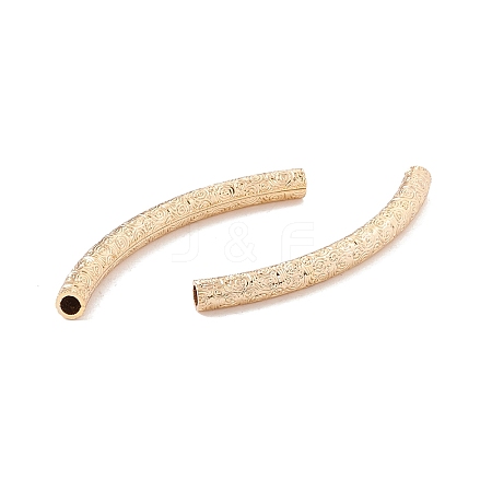 Brass Curved Tube Beads KK-A162-01G-01-1