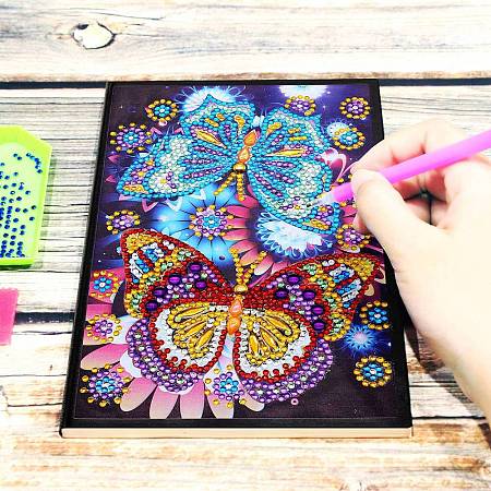 DIY Diamond Painting Notebook Kits UNIC-PW0001-026B-1