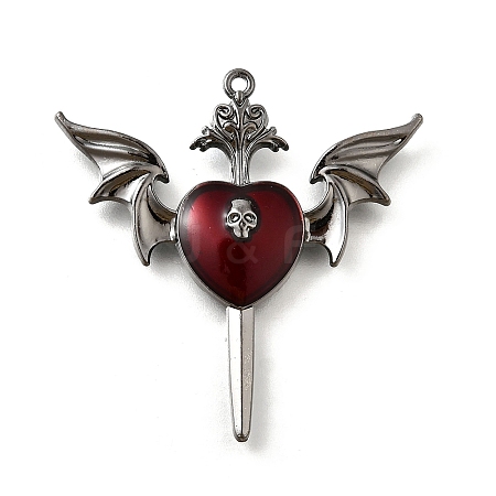 Alloy Enamel Gothic Style Pendants PALLOY-R157-06B-05A-1