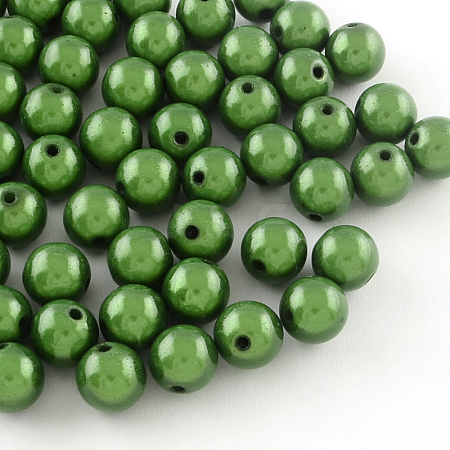 Spray Painted Acrylic Beads MACR-Q154-14mm-010-1