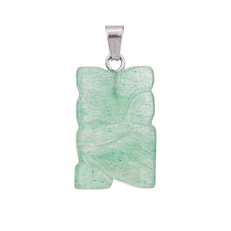 Natural Green Aventurine Pendants PW-WGE4606-09-1