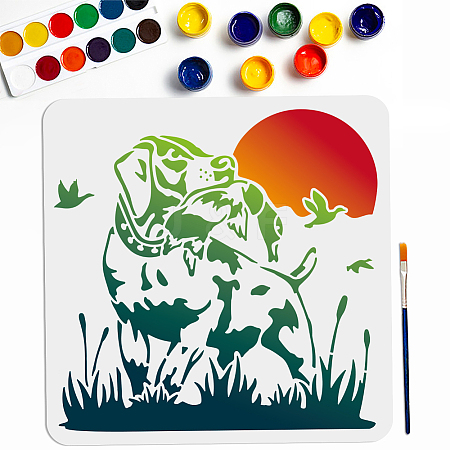 MAYJOYDIY US 1Pc PET Hollow Out Drawing Painting Stencils DIY-MA0004-16B-06-1