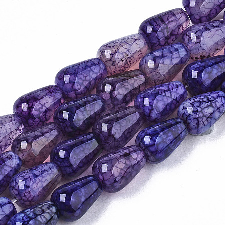 Natural Crackle Agate Beads Strands G-S359-243C-1