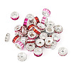 40Pcs 8 Styles Alloy Glass & Iron Rhinestone Spacer Beads FIND-TA0008-70A-2