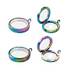 2Pcs 2 Style Alloy Magnetic Locket Pendants PALLOY-TA0002-33M-2