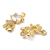 Brass Micro Pave Cubic Zirconia Pendants KK-G533-14G-01-2