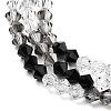 Transparent Gradient Color Glass Beads Strands GLAA-F131-01B-05-4