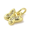 Real 18K Gold Plated Brass Pave Cubic Zirconia Pendants KK-M283-10C-01-2