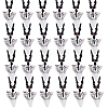 24Pcs Resin Tooth Shape Pendant Necklaces NJEW-GA0001-19-1