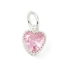 Brass Micro Pave Cubic Zirconia Pendants KK-H204-01S-02-1