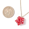 Handmade Glass Seed Beaded Star Pendant 304 Stainless Steel Cable Chain Necklaces for Women NJEW-MZ00118-02-3