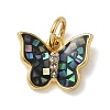 Brass Micro Pave Cubic Zirconia Charms KK-U046-16G-01-1
