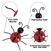 Crafans 3D Iron Flower and Ladybug Big Pendants AJEW-CF0001-19-14