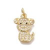 Brass Micro Pave Cubic Zirconia Pendants KK-D431-060B-G-1