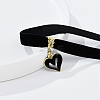 Alloy Enamel Heart Pendant Black Velvet Choker Necklaces for Women NJEW-WH20014-01B-3
