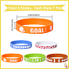 35Pcs 5 Colors Silicone Cord Bracelet Wristband BJEW-GF0001-31C-2