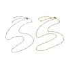 2Pcs 2 Colors 304 Stainless Steel Slider Necklace Makings AJEW-JB01272-1