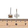 Brass Cross Stud Earrings for Women EJEW-G441-06C-P-5