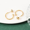 C-Shaped 304 Stainless Steel Stud Earrings EJEW-Z154-01G-02-2