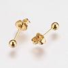 Brass Ear Studs EJEW-E213-A-11G-2