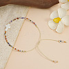 Natural Mixed Gemstone Beads Braided Bead Bracelets WU1266-2