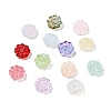 Spray Painted Transparent Glass Beads GLAA-F119-03-1