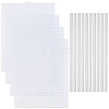 4 Sheets Rectangle Plastic Mesh Canvas Sheets DIY-CP0012-72A-1