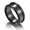 201 Stainless Steel Grooved Finger Ring Settings STAS-TAC0001-10C-B-1